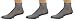 Sierra Socks Men's No Show Seamless Toe Socks 3 Pair Pack (Fits Shoe Size 6-12.5 Socks Size 10-13, Gray)