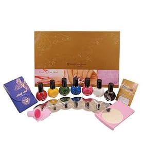 Konad Stamping Nail Art Set G Gold + French Manicure Image Plate M19+m44+m45+m56 A-viva Beauty
