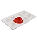 Silikomart White Nonstick Amorini Heart - 8 Cavities