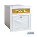 Cast Aluminum Column Mailbox - Locking - Eagle Door - White Cast Aluminum Column Mailbox - Locking - Eagle Door - White