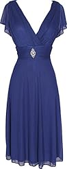 Mesh  Short Sleeves Jersey Bridesmaid Dress/Mother-of-the-Bride Dress  With Rhinestones