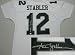 Signed Ken Stabler Uniform - White Russell Athletic