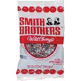 Smith Brothers Throat Drops with Vitamin C, Wild Cherry Flavor, #8021 - 30 Drops / Bag , 12 Bags