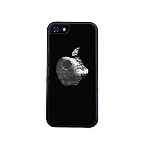 Apple and star wars death star inspired iPhone 6 plus / 6s plus case by Little Brick Press (hard silicone rubber case.)