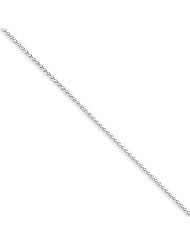 14k White 20in Gold 1.0mm Solid Polished Spiga Pendant Necklace Chain