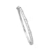 14K White Gold 1 1/2 ct. Round and Baguette Cut Diamond Bangle Bracelet