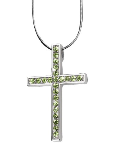 Glamour World Damen-Halskette \"Uno\" mit Anh&auml;nger \"Cross\",  Swarovs Preisvergleich