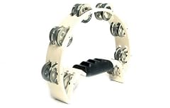 Half Moon White Tambourine: Percussion Tamborine in White