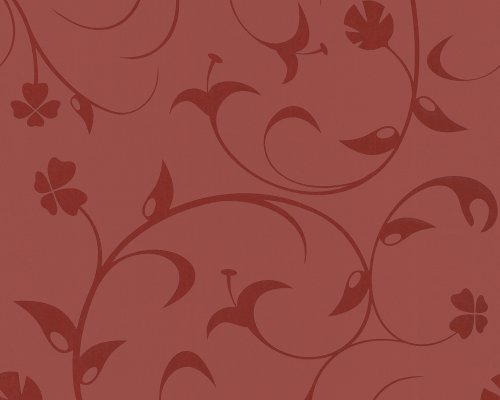 Livingwalls 5671-30 Tapete, florales Muster, rot