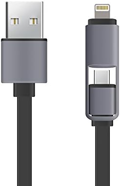 POLANFO 2 in 1 Dual Universal Micro USB Charging Cord &amp; Data Cable for Android and IOS for Apple iPhone 6 / 6 Plus / 5 / 5S / 5C, iPad, iPod, Samsung, HTC, Android, and all micro USB phones (Black)