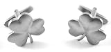 Pewter Three Leaf Clover Shamrock Irish Cufflinks