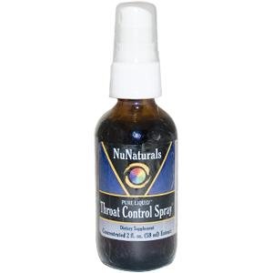 NuNaturals Throat Control Spray Liquid, 2-Ounce
