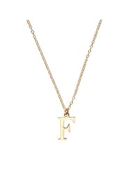 Marie Todd 18k Gold Vermeil Letter "F" Necklace