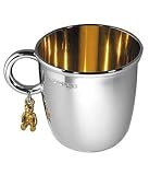 Childrens Solid Silver Cup with Bear Charm