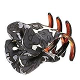 L. Erickson USA Small Covered Jaw 100% Silk Charmeuse - Midnight Floral