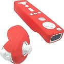 Silicone Skin Cover for Nintendo Wii Remote and Nunchuk (Red)