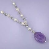 Amethyst & Freshwater Pearl Silver Necklace