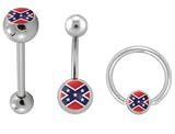 REBEL FLAG STRAIGHT BARBELL -- BRLG215