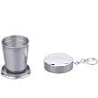 Telescopic Collapsible Stainless Steel Shot Glass Key Ring