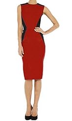 Cocktail Round Neck Sleeveless Cotton Bodycon Dress/Evening Dress/Prom Dress/Wedding Party Dress/Midi Dress 