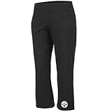 IMAGE OF Pittsburgh Steelers Women's Classic Stretch Black Cropped Pants