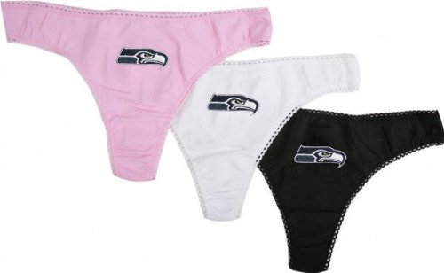 Buy Seattle Seahawks Ladies 3-Pack Thong Pack