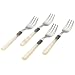 Rosanna Pearlized Ivory Napoleon Cocktail Forks, Set of 4
