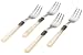 Rosanna Pearlized Ivory Napoleon Cocktail Forks, Set of 4