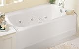 American Standard 2460.028W Cambridge 5' Whirlpool Featuring System I, Left Hand Drain Outlet, Whit