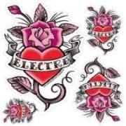 Sticker Electra Heart Rose Tatoo Bike Cruiser