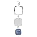 Sterling Silver Sodalite Bead Triple Cushion Pendant