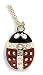 Clearly Charming Gold & European Crystal Ladybug Pendant Necklace