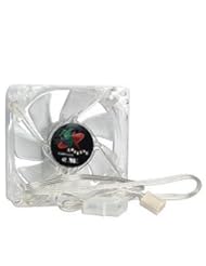 PC Accessory: Logisys Blue LED 80mm Case Fan with 3 / 4 Pin Connectors - LOGISYS