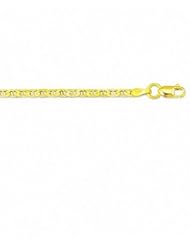 14k Solid Yellow Gold Mariner Link Chain 18" 1.7mm