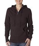 315oOyaelhL. SL160  Bella Ladies Stretch French Terry Lounge Jacket   Chocolate, XL