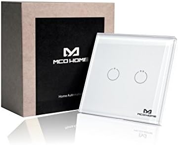 MCO Home MH-S312-EU Touch Panel Switch with 2 Buttons - White by MCO Home