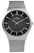 Skagen #833XLSSB1 Men's Black Dial Super Slim Mesh Band Watch