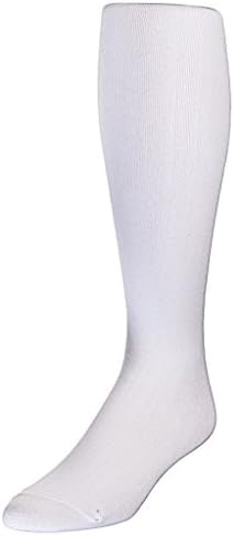Boys Classical Flat Knee Length Extra Soft Cotton Knit Dress Socks - White (Size 7-8)