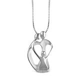 Loving Family® Sterling Silver Large Pendant with Extender - Parents and Child