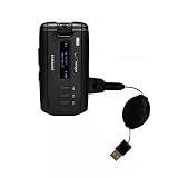 Retractable USB Cable for the Samsung SGH-A930 with Power Hot Sync and Charge capabilities - Gomadic Brand w/ TipExchange Technology