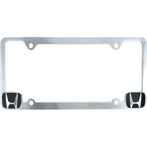 Bully-WL051-C-Honda-License-Plate-Frame-Chrome