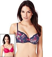 2 Pack Per Una Floral Print Padded B-DD Bras