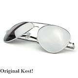 Pilotenbrille Smoke Silver Flash Mirror! v. Kost - 