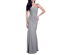 Hot Sale Dearta Women's Sheath Sweetheart Floor-Length Social Ocassion Dress US 6 Silver