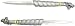 Double Dragon Daggers - Light Silver