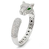 Jewelry - Emerald Synthetic Jaguar Bangle SZ One Size