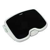 Solemate Plus Adjustable Footrest w/Gel Pad, 3-1/2h to 5h, Gray/Black