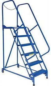 Relius Solutions Mobile Maintenance Ladders - 6 Steps - Perforated - Blue