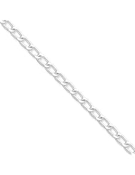 Sterling Silver 8in 4.3mm Open Link Chain. Metal Wt- 6.82g