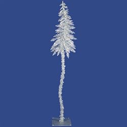 4' Pre-Lit Silver Sparkling Fantasy Artificial Christmas Tree - Clear Lights